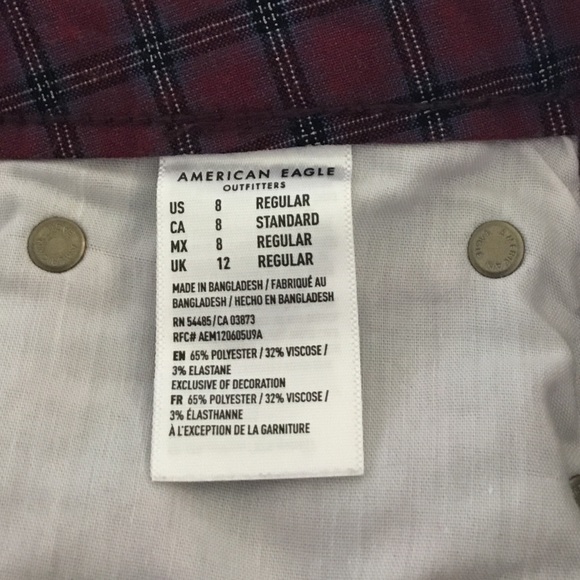 American Eagle Hi-Rise Mini plaid size 8 - Picture 5 of 5